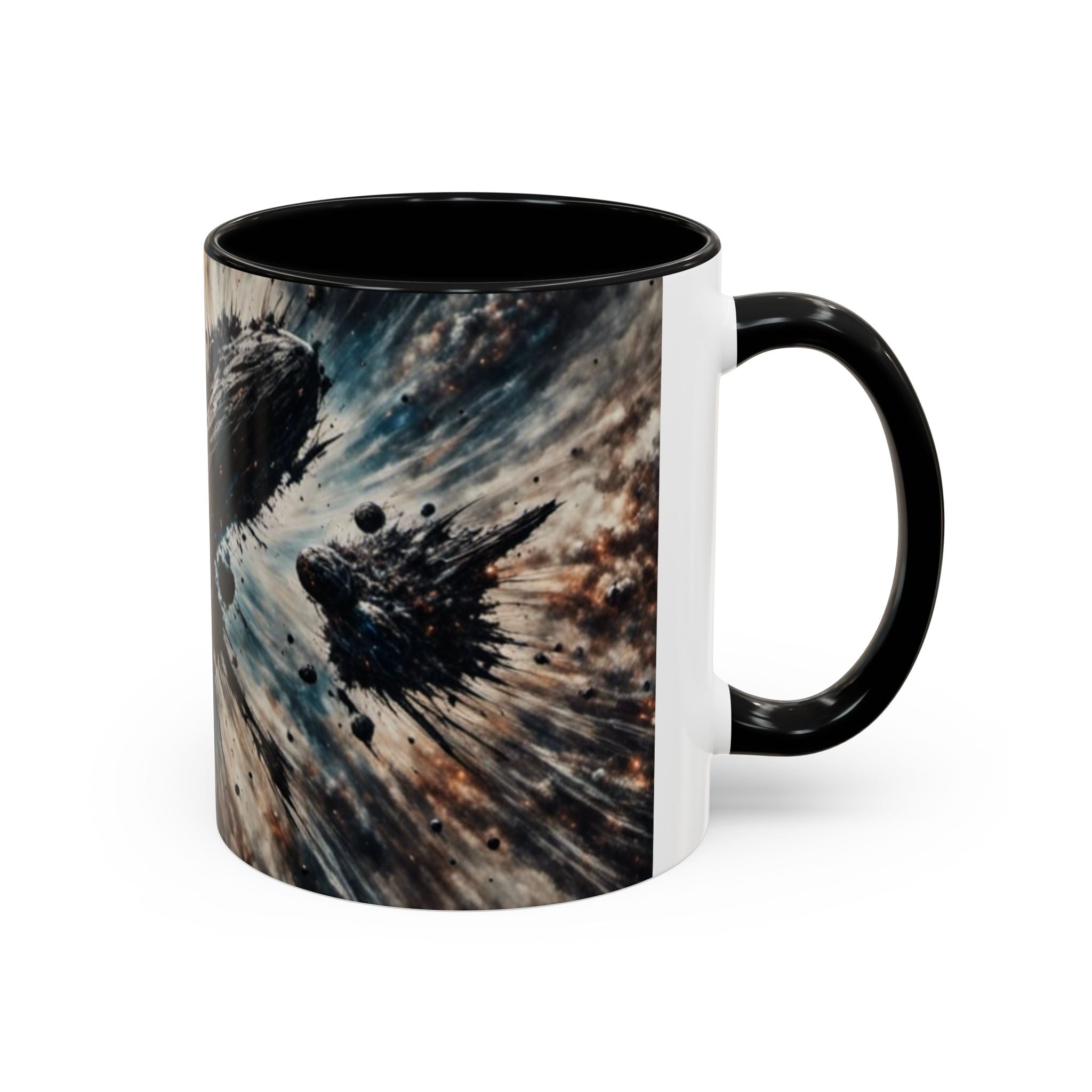 Asteroid Field Coffee Mug — Space Explosion Accent 11/15oz