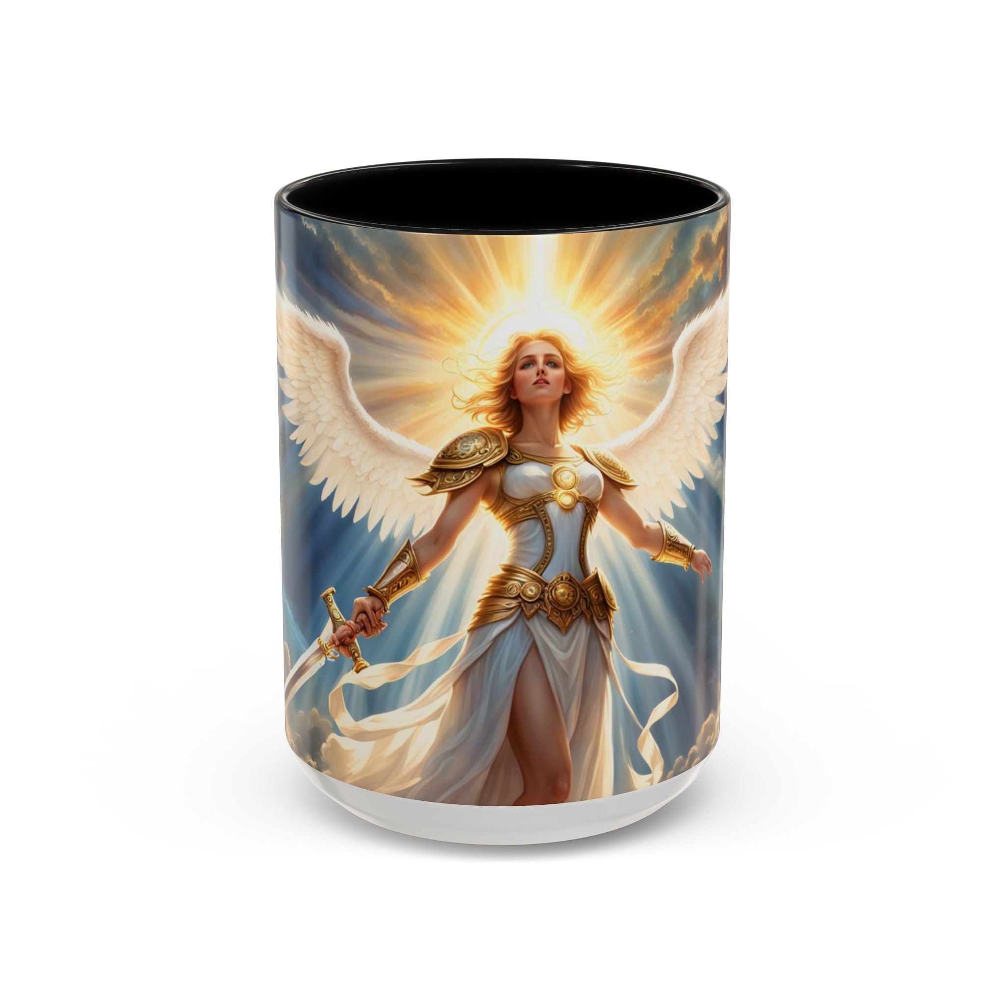 Angel Guardian Coffee Mug — Radiant Warrior Angel 11/15oz Accent Mug