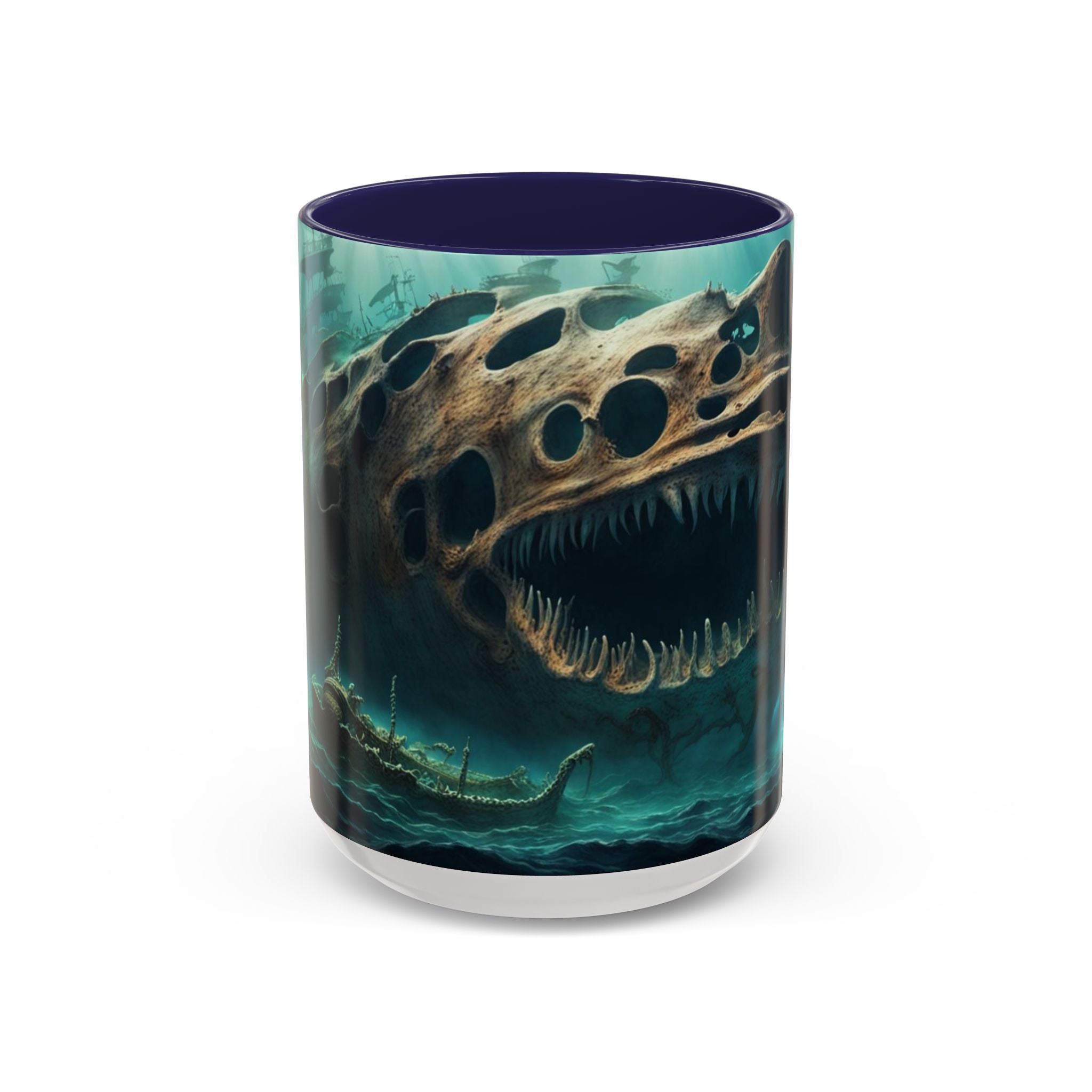 Dark Sea Monster Accent Coffee Mug — Underwater Creature 11oz/15oz