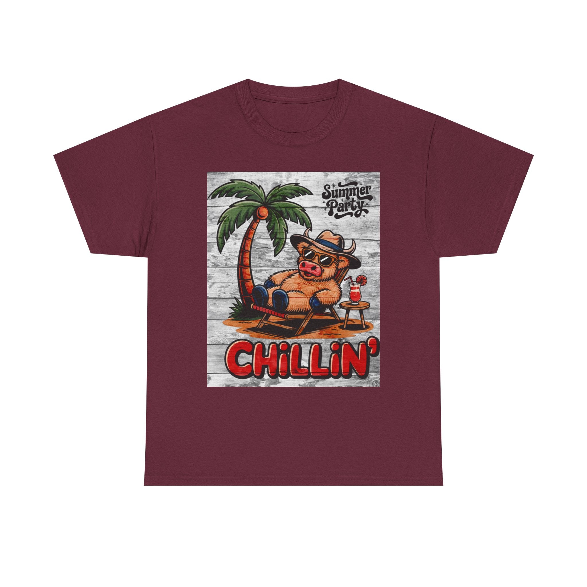 Chillin’ Cow Tee — Coastal Vibes Graphic T-Shirt