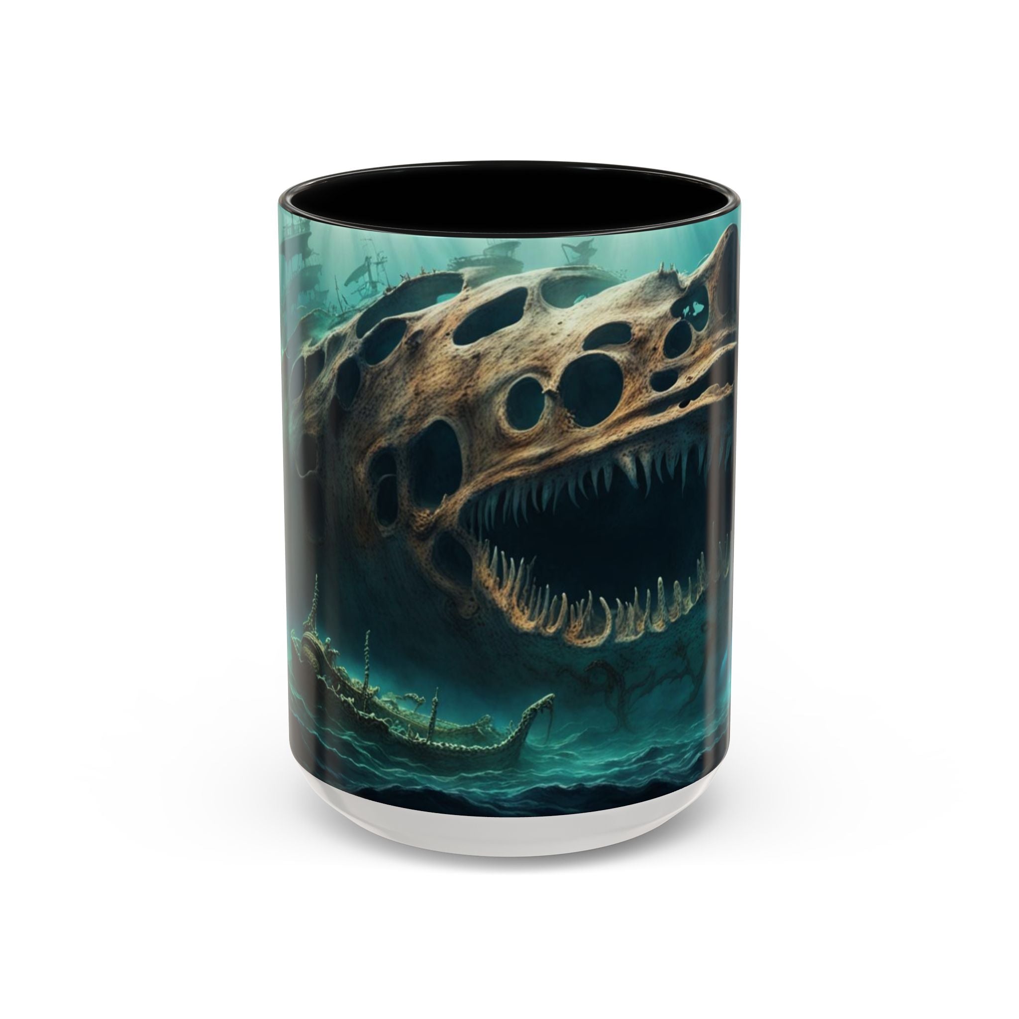 Dark Sea Monster Accent Coffee Mug — Underwater Creature 11oz/15oz