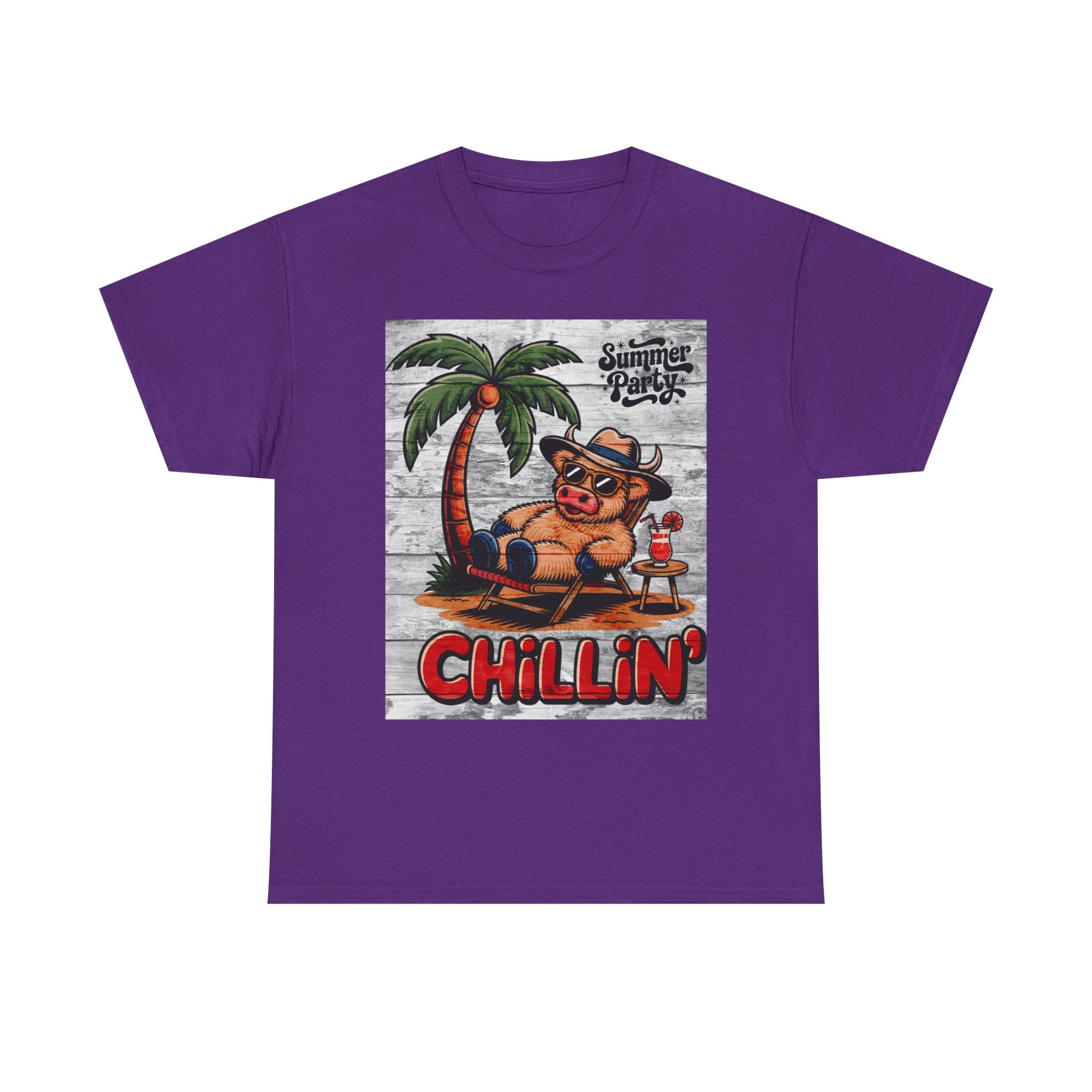 Chillin’ Cow Tee — Coastal Vibes Graphic T-Shirt