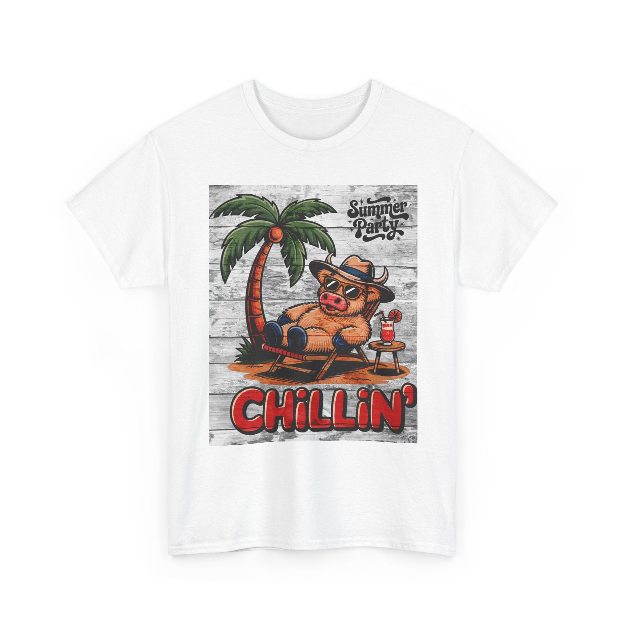 Chillin’ Cow Tee — Coastal Vibes Graphic T-Shirt