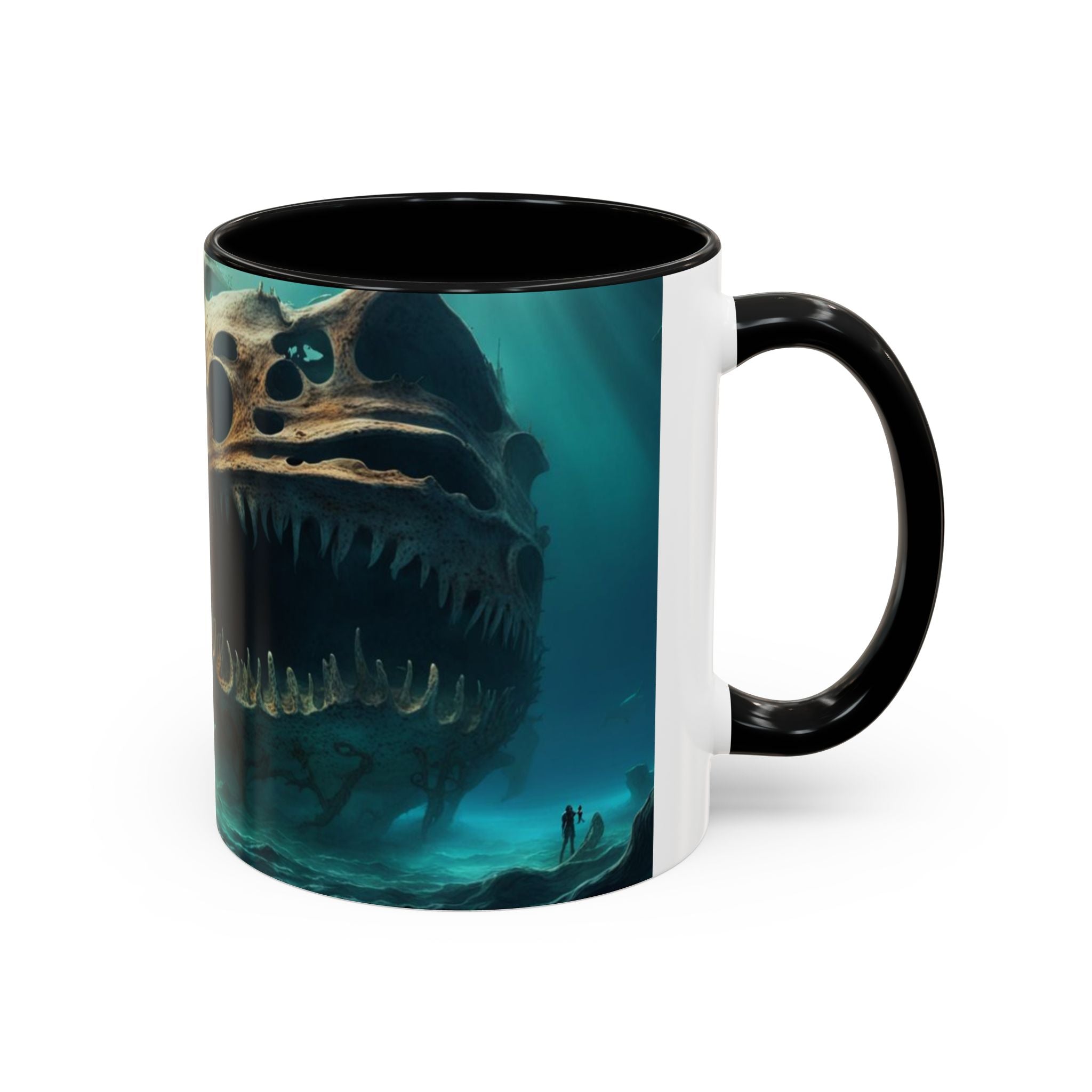 Dark Sea Monster Accent Coffee Mug — Underwater Creature 11oz/15oz