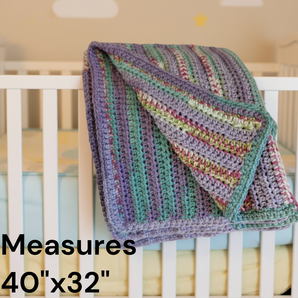 Baby Blanket made with (WildFlower acrylic yarn)