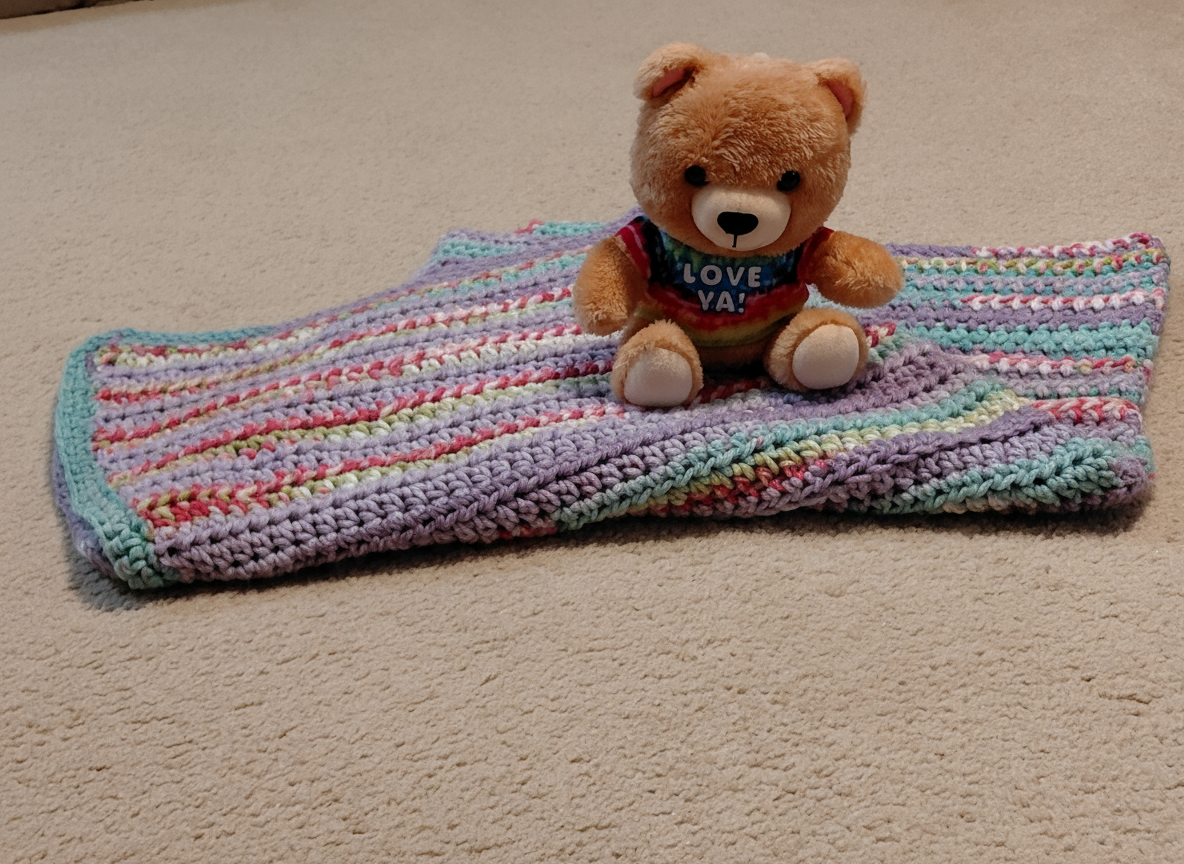 Baby Blanket made with (WildFlower acrylic yarn)