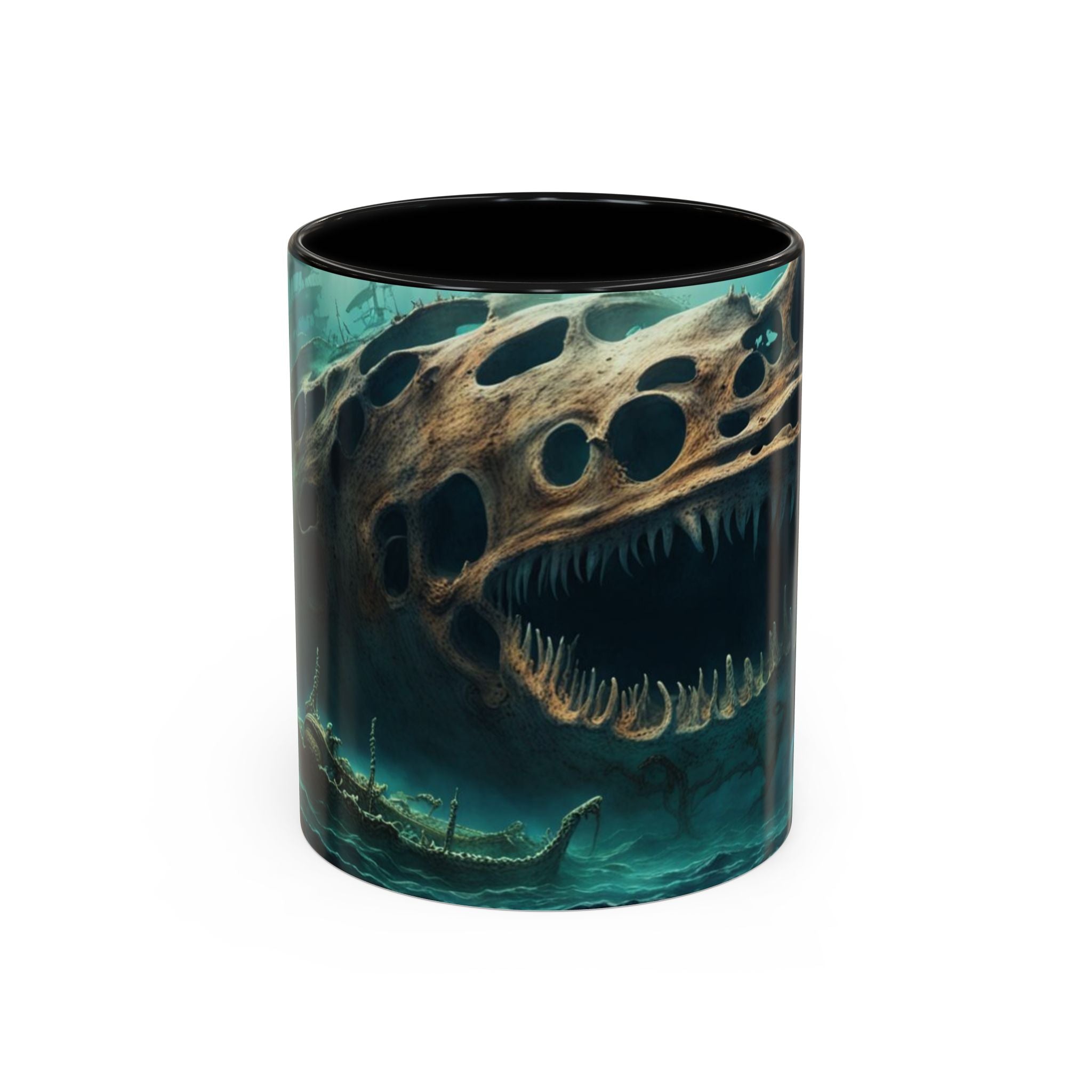 Dark Sea Monster Accent Coffee Mug — Underwater Creature 11oz/15oz