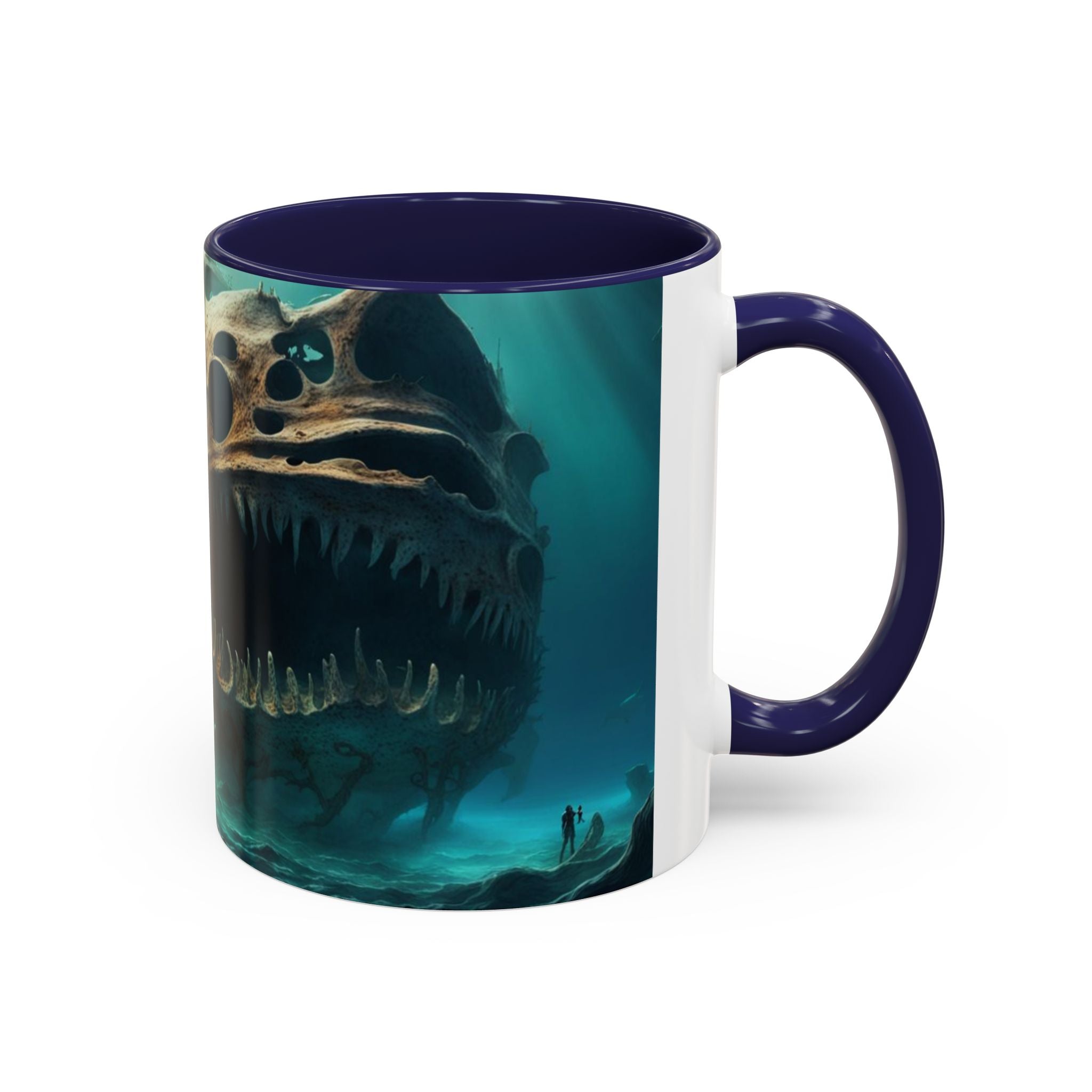 Dark Sea Monster Accent Coffee Mug — Underwater Creature 11oz/15oz