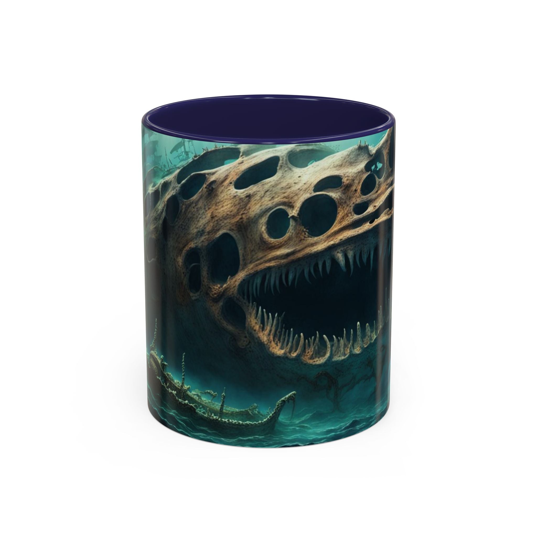 Dark Sea Monster Accent Coffee Mug — Underwater Creature 11oz/15oz