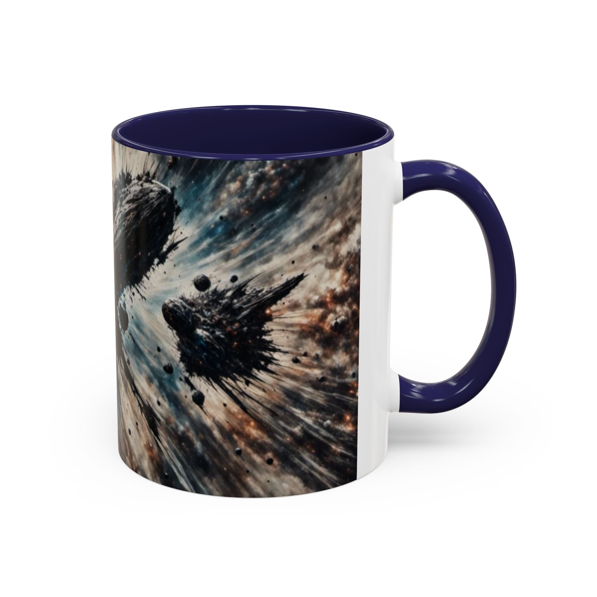 Asteroid Field Coffee Mug — Space Explosion Accent 11/15oz