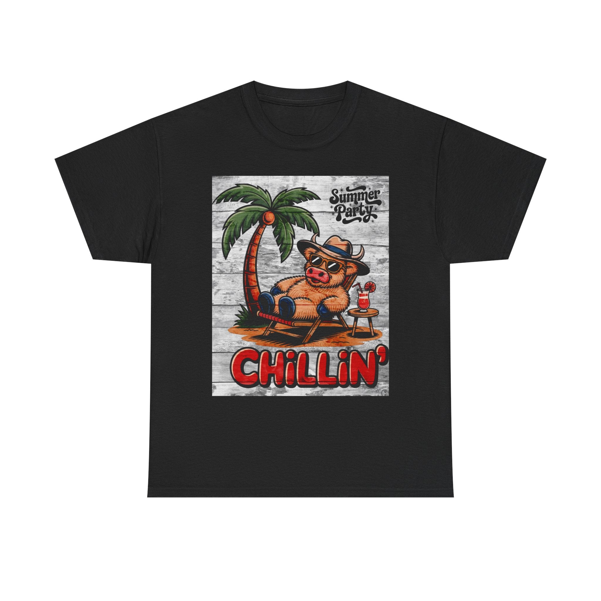 Chillin’ Cow Tee — Coastal Vibes Graphic T-Shirt