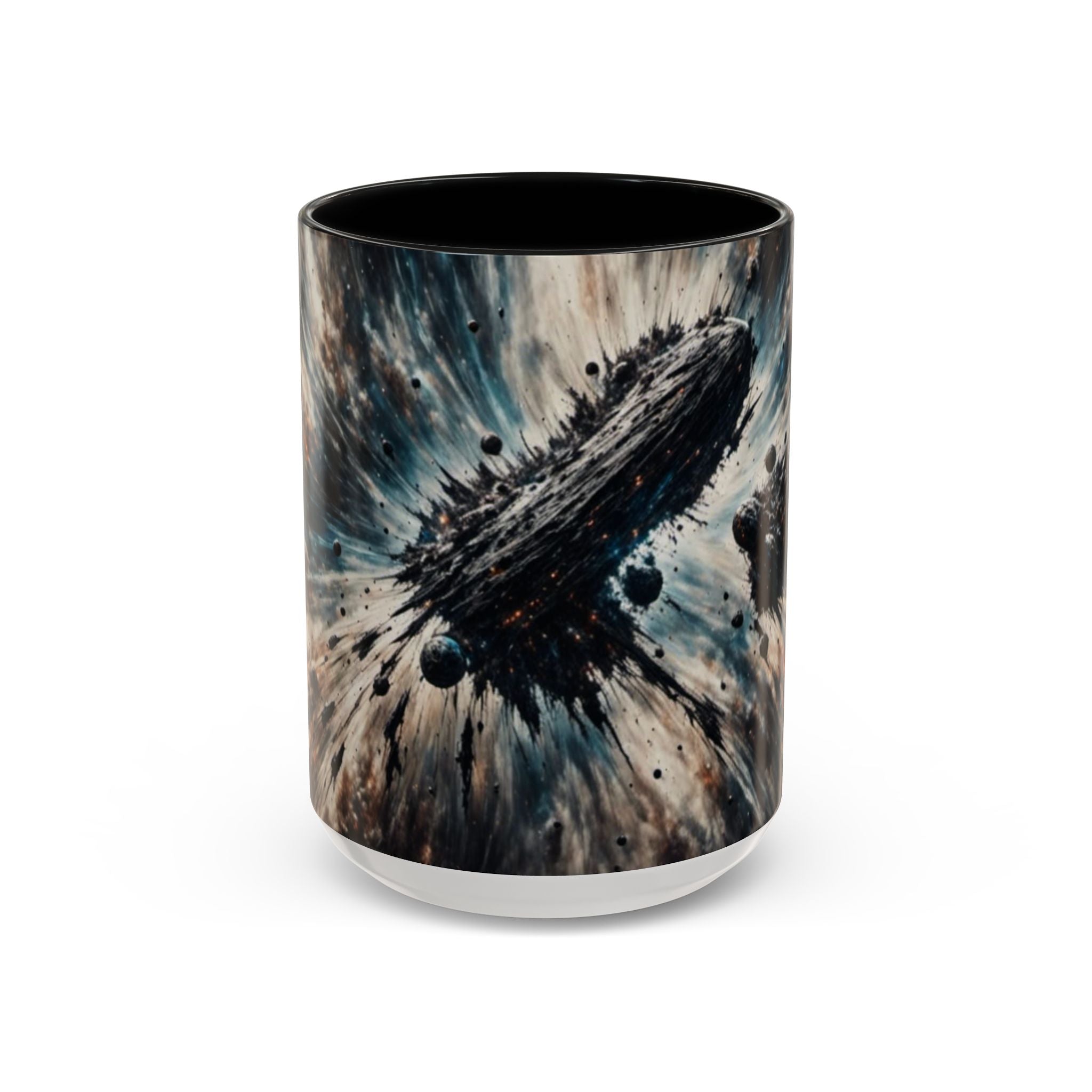 Asteroid Field Coffee Mug — Space Explosion Accent 11/15oz