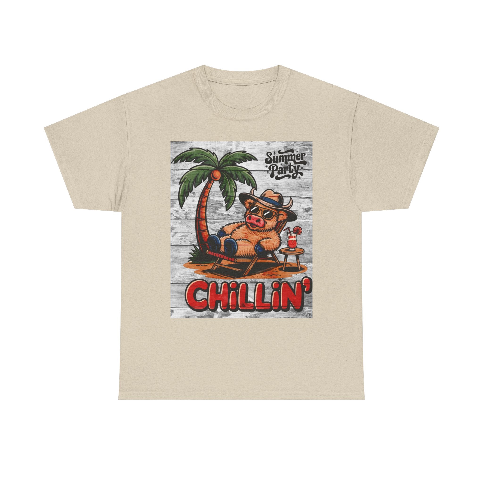 Chillin’ Cow Tee — Coastal Vibes Graphic T-Shirt