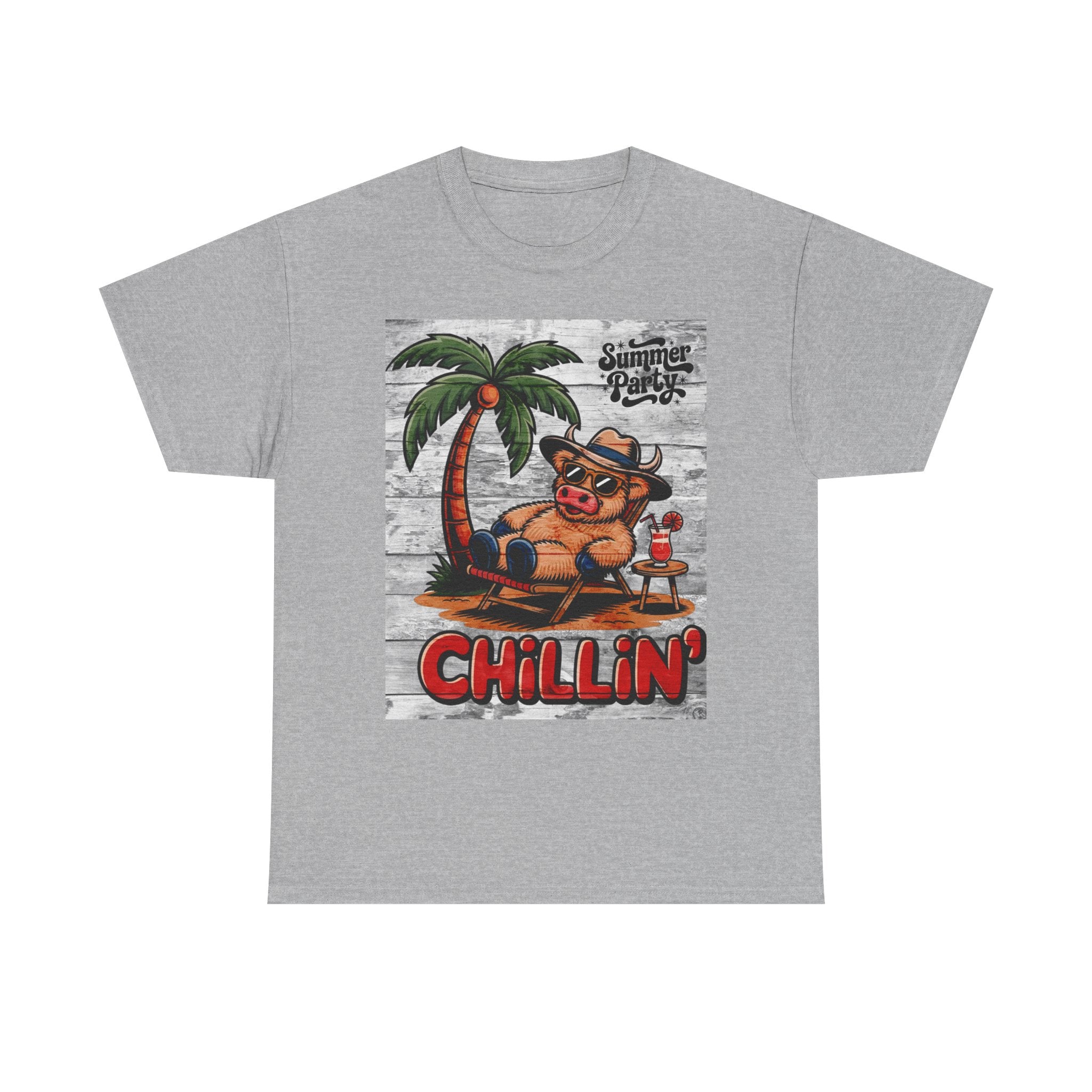 Chillin’ Cow Tee — Coastal Vibes Graphic T-Shirt