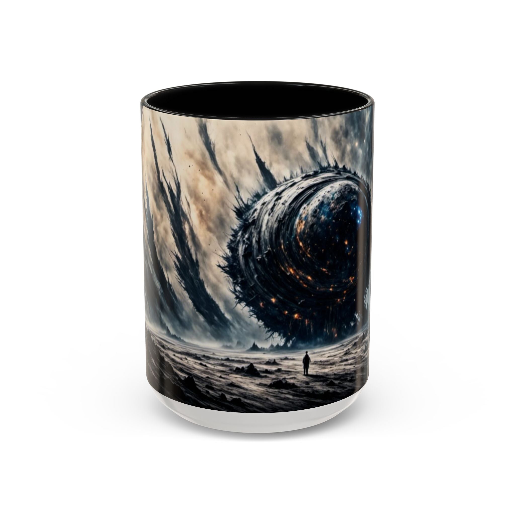 Cosmic Leviathan Coffee Mug — Dark Sci‑Fi Space Monster Accent Mug (11/15oz)